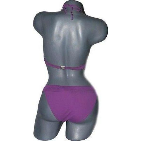 MONOPLAZA bikini M swimsuit Spain $175 rings halter 2pc-Swimwear-Monoplaza-Medium-Berry-Jenifers Designer Closet