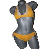 LE TRUC bikini swimsuit yellow gold $220 S M 2 piece designer-Clothing, Shoes & Accessories:Women's Clothing:Swimwear-Le Truc-Small/Medium-Yellow-Jenifers Designer Closet