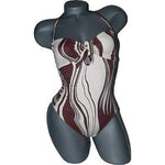RYGY VIX bandeau swimsuit S strapless pucci waves 1 piece bandeau-Swimwear-Rygy Vix-Small-Brown-Jenifers Designer Closet