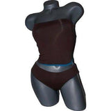 FABUCCI strapless reversible swimsuit tankini 1 XS tubekini bikini-Swimwear-Fabucci-XS-Blue/brown-Jenifers Designer Closet