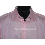 ROBERT GRAHAM Size-15.5 men's pink white striped dress shirt-Dress Shirts-Robert Graham-15.5-Pink-Jenifers Designer Closet