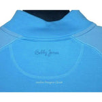 BOBBY JONES Golf Pima cotton pullover 1/4 zip monogram neck men's blue-Clothing, Shoes & Accessories:Men's Clothing:Casual Shirts-Bobby Jones-Jenifers Designer Closet
