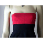 THEORY red/black strapless dress tube cocktail 10 M UGA-Dresses-Theory-10-Black/red-Jenifers Designer Closet