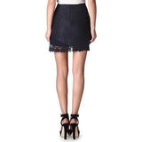 ELIE TAHARI 10 mini skirt with lace hem career cocktail navy-Clothing, Shoes & Accessories:Women's Clothing:Skirts-Elie Tahari-10-Navy-Jenifers Designer Closet