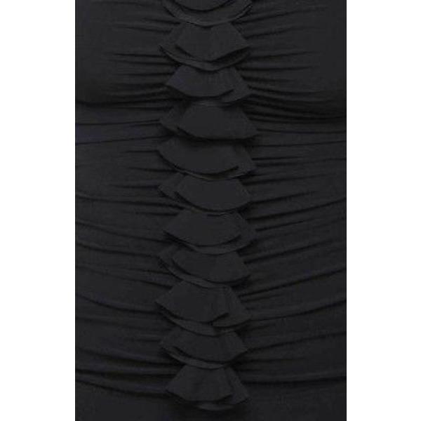 GOTTEX swimsuit 8 tummy control slimming ruffled ruched-Swimwear-Gottex-8-Black-Jenifers Designer Closet