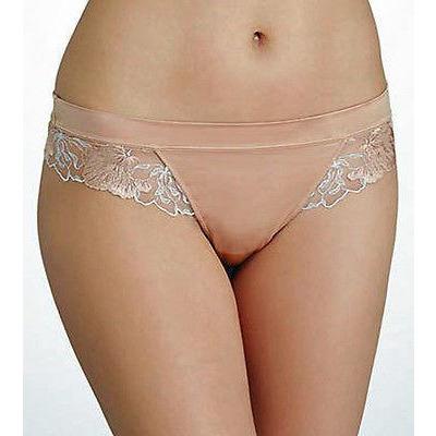 WACOAL Bloom thong 7 L panty lace mahogany 842237 luxury sassy-Panties-Wacoal-Large-7-Mahogany (tan)-Jenifers Designer Closet