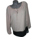 LA PERLA Italy 44 8 pleated neckline top beaded Villa Toscana-Tops & Blouses-La Perla-44-Beige-Jenifers Designer Closet