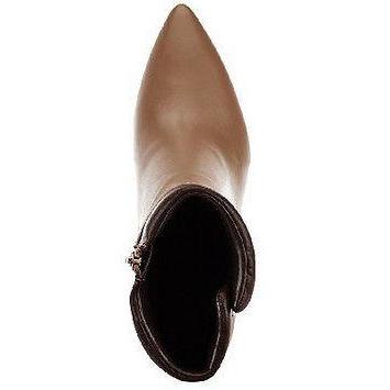HALSTON 7.5 M wedges tan brown boots booties shoes leather-Boots-Halston-7.5-Tan-Jenifers Designer Closet