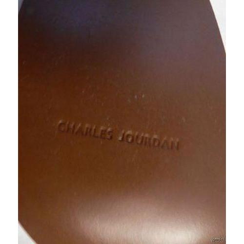 CHARLES JOURDAN Paris 9.5 ankle strap abalone leather france heels shoes-Clothing, Shoes & Accessories:Women's Shoes:Heels-Charles Jourdan-9.5-Brown-Jenifers Designer Closet
