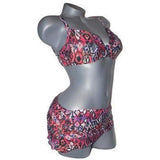 GOTTEX swimsuit bikini skirted 8 34D cup ruched underwire 2pc ruffled-Swimwear-Gottex-8/34D-Multi-Jenifers Designer Closet