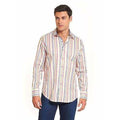 ROBERT GRAHAM XL shirt multi-color striped with paisley cuffs men's-Casual Shirts-Robert Graham-XL-Multi-Jenifers Designer Closet