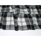 THEORY 10 tri-tiered ruffled mini skirt $215 black white plaid short-Skirts-Theory-10-Black/white-Jenifers Designer Closet