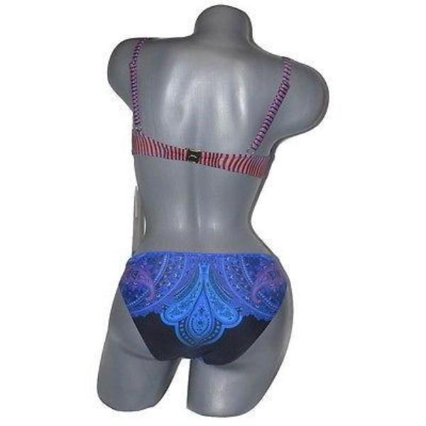 GOTTEX swimsuit bikini 6 D Cup underwire adjustable straps 2pc paisley-Swimwear-Gottex-6 D cup-Blue-Jenifers Designer Closet