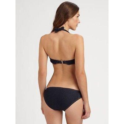 JUICY COUTURE M swimsuit bikini denim $150 push-up with juicy charms blue-Swimwear-Juicy Couture-Medium-Denim-Jenifers Designer Closet