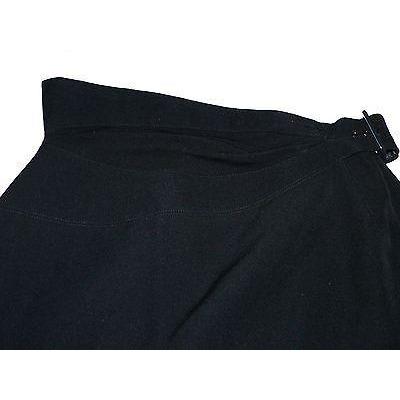 ALAIA Paris Runway skirt 40 high waist side buckle $2,520 gabardine couture-Clothing, Shoes & Accessories:Women's Clothing:Skirts-Alaia-40-Black-Jenifers Designer Closet