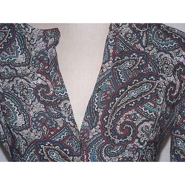 LA VIA 18 Lavia 40 paisley dress above knee multi color Italy $495 button up-Dresses-Lavia 18-40-multi-Jenifers Designer Closet