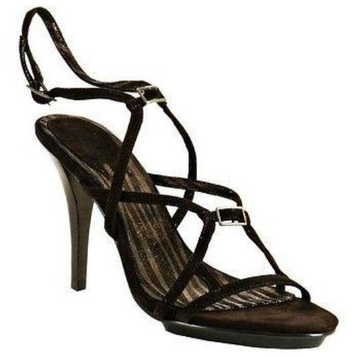 CHARLES DAVID strappy sandals 9 suede leather dark brown shoes heels-Clothing, Shoes & Accessories:Women's Shoes:Sandals-Charles David-9-Dk. Brown-Jenifers Designer Closet