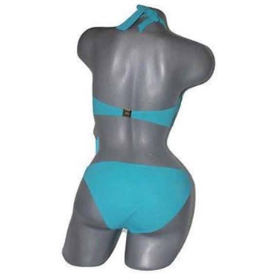 GOTTEX swimsuit bikini jade 8 bandeau 2pc gold medallion choker padded-Swimwear-Gottex-8-Jade-Jenifers Designer Closet