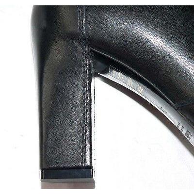 MaxMara boots leather Italy black 35 5 chic ankle designer heels-Boots-Max Mara-35 (5)-Black-Jenifers Designer Closet