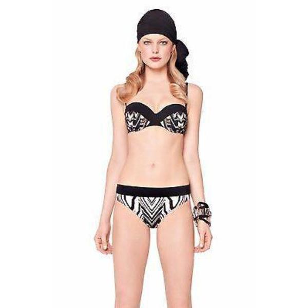 GOTTEX swimsuit bikini 10 E cup molded foam underwire adjustable straps-Swimwear-Gottex-10E cup-Black-Jenifers Designer Closet