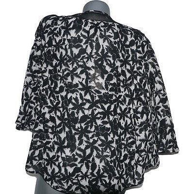 LaROK Shabbona S XS tunic top Kimono sleeve bat wing chiffon light airy-Tops & Blouses-LaRok-XS/S-Black-Jenifers Designer Closet