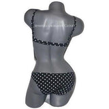 GOTTEX swimsuit bikini 6 34D cup underwire adjustable strap polka dot ruffle-Swimwear-Gottex-6/34D-Black/white-Jenifers Designer Closet