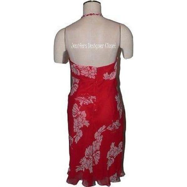 MARY BAYS by Victoria Royal dress 12 strapless red silk cocktail-Dresses-Mary Bays-12-Red-Jenifers Designer Closet
