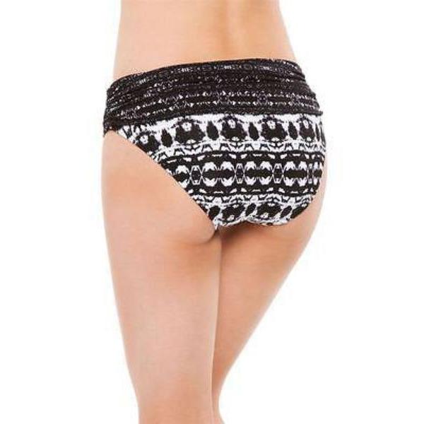 BADGLEY MISCHKA 10 swimsuit 2pc bikini fold-down bottoms underwire top-Swimwear-Badgley Mischka-10-Black-Jenifers Designer Closet