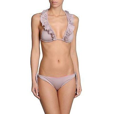 JE M'EN FOUS bikini swimsuit Italy ruffled high-end runway taupe-Swimwear-Je M'en Fous-Jenifers Designer Closet