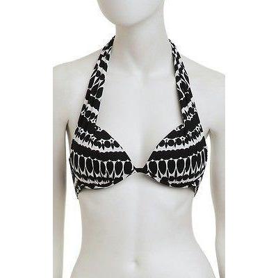 NANETTE LEPORE S swimsuit bikini black padded underwire top foldover bottoms-Swimwear-Nanette Lepore-Small-Black/white-Jenifers Designer Closet