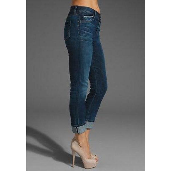 CITIZENS of HUMANITY 24 high waist roll up blue jeans denim retro slim ankle-Jeans-Citizens of Humanity-24-Blue-Jenifers Designer Closet