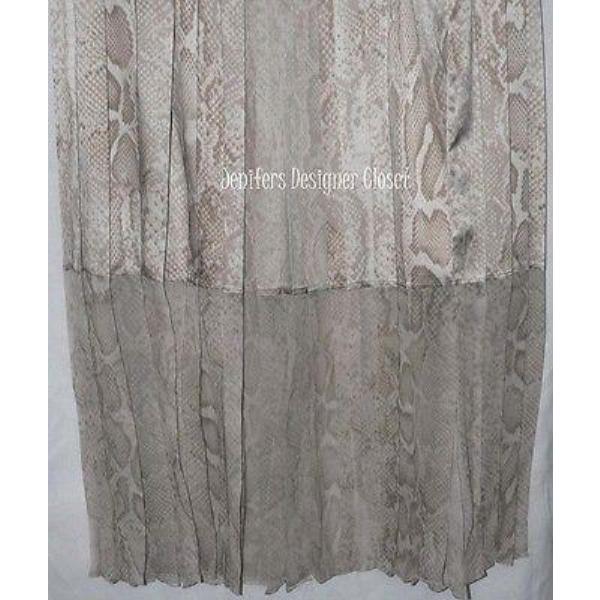 ELIE TAHARI silk chiffon $498 maxi skirt career reptile semi sheer hem-Skirts-Elie Tahari-Jenifers Designer Closet