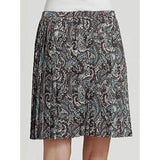 LA VIA 18 Lavia 44 pleated paisley skirt above knee multi color Italy $385-Skirts-Lavia 18-44-Multi-Jenifers Designer Closet