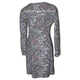 LA VIA 18 Lavia 40 paisley dress above knee multi color Italy $495 button up-Dresses-Lavia 18-40-multi-Jenifers Designer Closet