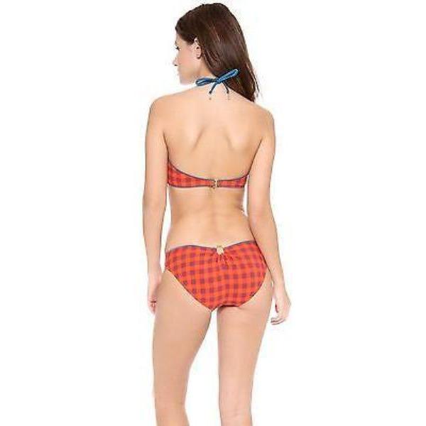 MARC JACOBS swimsuit XL bikini gingham checked bandeau-Swimwear-Marc Jacobs-XL-Orange-Jenifers Designer Closet