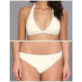 JUICY COUTURE S swimsuit halter 2 pc terry daisy angel $147 bikini-Swimwear-Juicy Couture-Small-Ivory-Jenifers Designer Closet