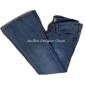 JUICY COUTURE Zoe blue jeans 31 crystals stretch flare boot cut $170 denim-Clothing, Shoes & Accessories:Women's Clothing:Jeans-Juicy Couture-31-Blue-Jenifers Designer Closet