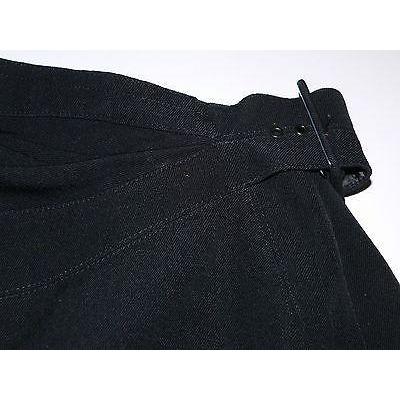 ALAIA Paris Runway skirt 40 high waist side buckle $2,520 gabardine couture-Clothing, Shoes & Accessories:Women's Clothing:Skirts-Alaia-40-Black-Jenifers Designer Closet