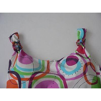 GOTTEX swimsuit tankini 6 bright colors sequins on adjustable straps 2PC HOT-Swimwear-Gottex-6-Multi-Jenifers Designer Closet