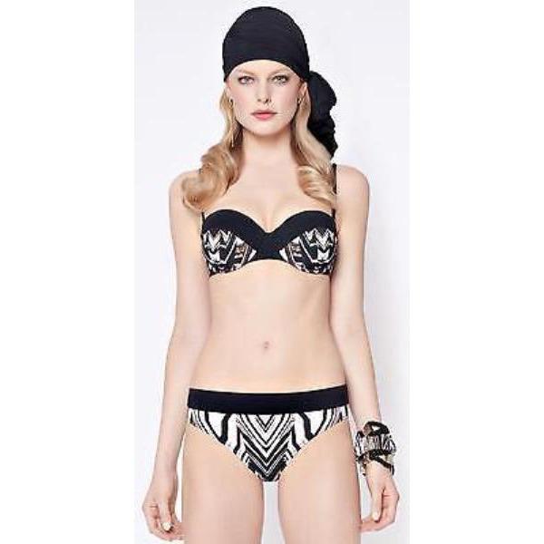 GOTTEX swimsuit bikini 10 E cup molded foam underwire adjustable straps-Swimwear-Gottex-10E cup-Black-Jenifers Designer Closet