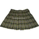 THEORY 8 pleated mini skirt $295 yellow charcoal plaid designer-Skirts-Theory-8-Yellow plaid-Jenifers Designer Closet