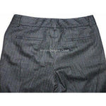 ELIE TAHARI 4 cropped career pants charcoal wool $248 pinstriped capris gray-Pants-Elie Tahari-4-Charcoal-Jenifers Designer Closet