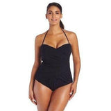 GOTTEX swimsuit 8 draped bandeau contour tummy control slimming-Swimwear-Gottex-8-Black-Jenifers Designer Closet