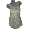 DIESEL M bubble hem halter dress $275 backless tan lined-Dresses-DIESEL-Medium-Tan-Jenifers Designer Closet