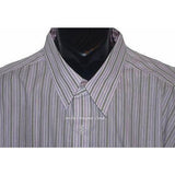 ROBERT GRAHAM shirt 2XL gray purple striped contrast cuff men's XXL paisley-Casual Shirts-Robert Graham-2XL-Gray-Jenifers Designer Closet