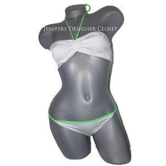 JUST CAVALLI bikini I XS 40 swimsuit designer Roberto white logo-Swimwear-Just Cavalli-XS/40-White-Jenifers Designer Closet