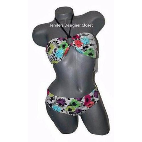GOTTEX designer swimsuit 8B cup bikini bandeau bright colors 2 PC-Swimwear-Gottex-8-Multi-Jenifers Designer Closet