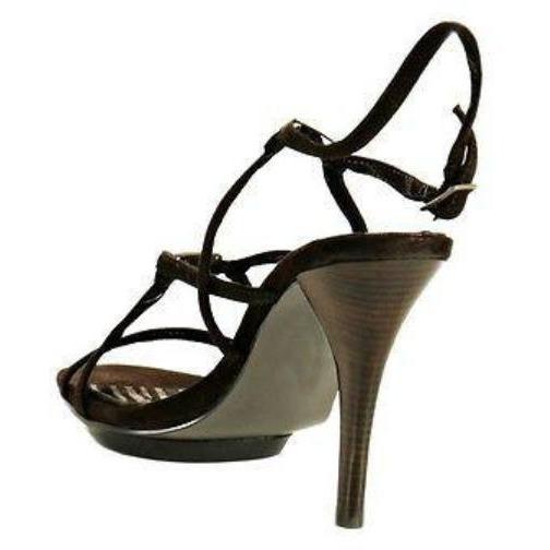 CHARLES DAVID strappy sandals 9 suede leather dark brown shoes heels-Clothing, Shoes & Accessories:Women's Shoes:Sandals-Charles David-9-Dk. Brown-Jenifers Designer Closet