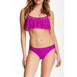 BECCA Rebecca Virtue M crochet flutter bandeau bikini swimsuit hydrangea 2pc-Swimwear-Becca-Medium-Orchid-Jenifers Designer Closet