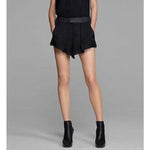 HELMUT LANG 10 draped black dressy shorts lined $345 designer runway silky-Shorts-HELMUT LANG-10-Black-Jenifers Designer Closet